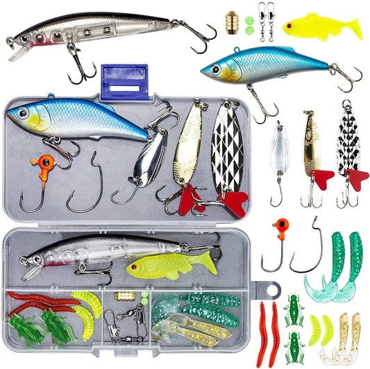 Kit De Señuelos Senuelos De Pesca Para Agua Dulce Kit De Aparejos De Cebo Lubina