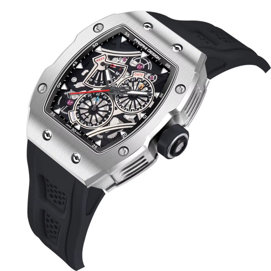 PAGANI DESIGN YS012 Sweeping Second Hand Luxury Sport Men Design Watches Waterproof Sapphire Clock Tonneau Orologio